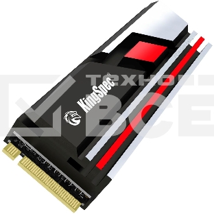 Накопитель SSD KingSpec XG7000-2TB PRO, 2Tb, M.2 2280, PCIe 4.0 x4, NVMe, R/W 7400/6600, с радиатором