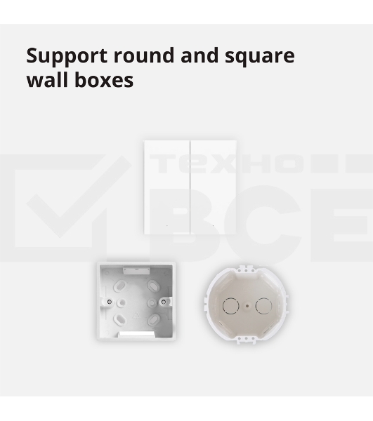 Выключатель умный Aqara Smart wall switch H1 (with neutral, double rocker) WS-EUK04