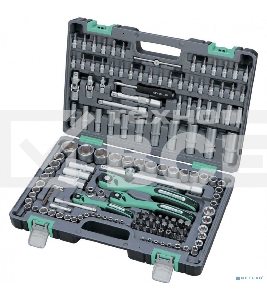 Набор инструментов STELS 141141/4'' 3/8'' 1/2'' cr-v s2 усиленный кейс 151предм.