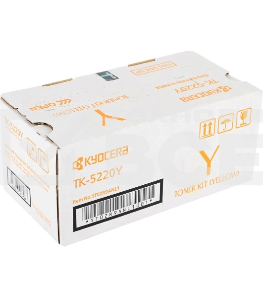 Картридж лазерный Kyocera TK-5220Y (1T02R9ANL1) желтый для P5021cdn/cdw, P5026cdn/cdw, M5521cdn/cdw, 1200 стр.