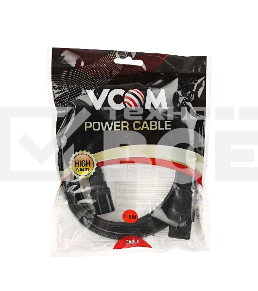 Кабель VCOM CE001-CU0.75-1.8 Кабель монитор - компьютер 220V (UPS -> устройство) VCOM <VDE> 3Gx0.75мм (CE001-CU)1.8м