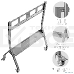 Мобильная стойка напольная Kromax OMEGA-12 silver, 1 шт/уп, Мобильная стойка напольная для TV 32