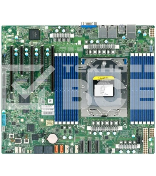Материнская плата серверная Supermicro H13SSL-N-B, сокет SP5, чипсет встроен в процессор, 12xDDR5, 5xPCIe, 3xPCIe 5.0 x16, 2xM.2, 8xSATA, 2xGigabit Ethernet, 24-pin + 8-pin + 8-pin, ATX