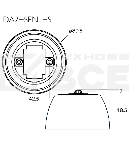 Датчик движения с сенсором освещенности Вартон DA2-SEN1-S, для накладного монтажа, IP20
