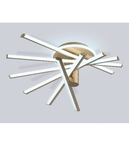 Потолочный светодиодный светильник Ambrella light FL6234 GD золото 96W 3000K-6400K 605*605*200 (ПДУ ИК)