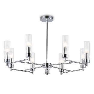 Люстра Ambrella light LH55152/8 CH/CL хром/прозрачный E14/8 max 40W D765*520