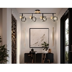 Светильник Ambrella light TR8754/4 BK/WD черный/дерево IP20 E27/4 615*115*200, фото3