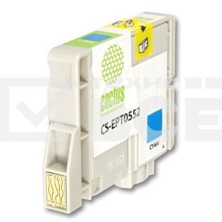 Картридж струйный Cactus CS-EPT0552 голубой для Epson Stylus RX520/Stylus Photo R240 (10ml)