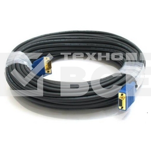 Кабель VGA DB15 (m)/DB15 (m) 20м феррит.кольца