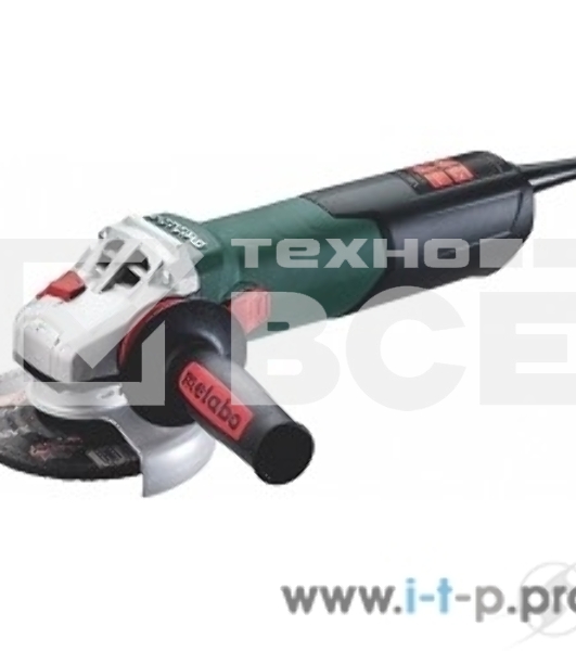 Угловая шлифовальная машина Metabo WEV 15-125 Quick HT 600562000 1550вт, 125мм, 4.2Нм,2.8-9.6/мин, 9600 об/мин, кейс, вес 2.5 кг
