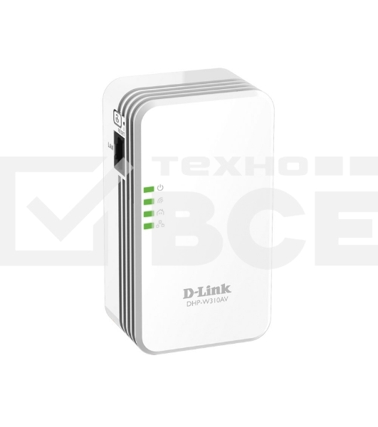 Беспроводной PowerLine-адаптер D-Link DHP-W310AV N300 с поддержкой HomePlug AV