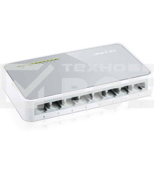 Коммутатор TP-Link SOHO TL-SF1008D Коммутатор 8-port 10/100M mini Desktop Switch, 8 10/100M RJ45 ports, Plastic case