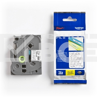 Картридж Brother TZ-E135 12 мм, белый шрифт, прозрачный фон, для BROTHER P-Touch