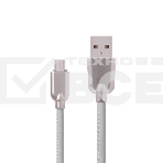 Кабель USB ACD-Allure MicroUSB ~ USB-A Кожа, 1м, белый (ACD-U926-M1W), фото3