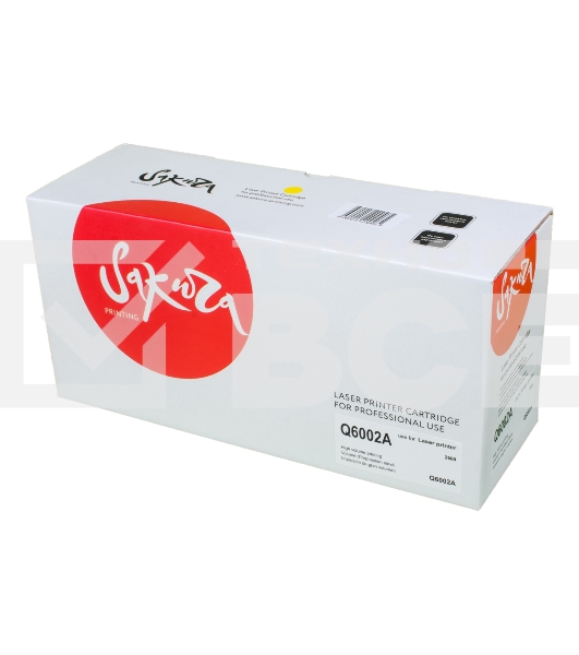 Картридж лазерный Sakura Q6002A для LaserJet 1600/2600n/2605/2605dn/2605dtn/CM1015MFP/CM1017MFP, желтый, 2000 к.