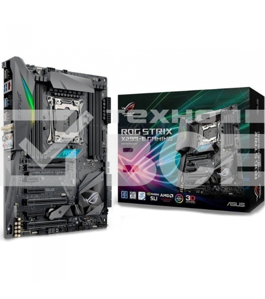 Материнская плата ASUS ROG STRIX X299-E GAMING II, LGA 2066, Intel X299, 8xDDR4, 8xSATA, 3xM.2, 1xPCIe 3.0 x8, 2xPCIe 3.0 x16, 1xPCIe x4, 1xPCIe x1, 2x 2.5Gb LAN, 1xUSB 3.2 Gen 2, 3xUSB 3.2 Gen 2, 2xUSB 2.0, 5x3.5 мм, 7.1, ATX