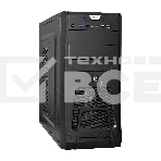 Компьютерный корпус Miditower ExeGate CP-603UB Black, ATX, <без БП>, 2*USB+2*USB3.0, Audio, замок блокировки кнопки питания, фото 1