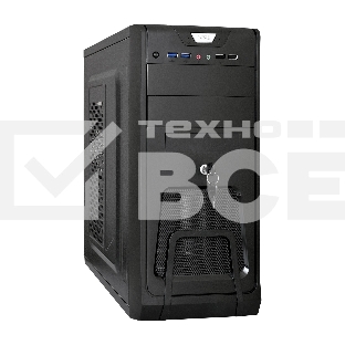 Компьютерный корпус Miditower ExeGate CP-603UB Black, ATX, <без БП>, 2*USB+2*USB3.0, Audio, замок блокировки кнопки питания