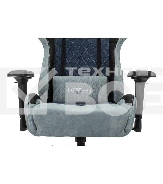 Кресло игровое Бюрократ VIKING 7 KNIGHT BL FABRIC синий текстиль/эко.кожа крестовина металл/пластик