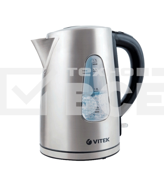 Чайник Vitek VT-7007 ST (нержавеющая сталь, 1,7 л, 2200 Вт)