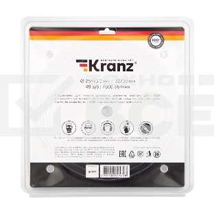 Диск пильный 254 мм х 48 зуб х 32/30 мм Kranz