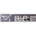 Коммутатор OSNOVO Гигабитный PoE коммутатор на 10 портов, 8 *10/100/1000 Base-T PoE, 2*SFP 1000 Base-T, PoE на порт до 30W, суммарно до 150W, фото3