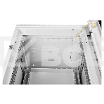 Шкаф телекоммуникационный напольный 42U (600x1000) дверь стекло (3 места), черный, фото7