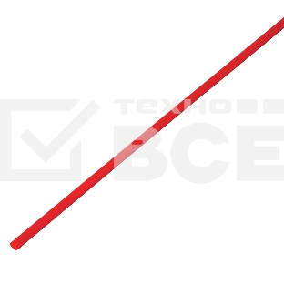 Трубка термоусаживаемая PROconnect ТУТ 3,0/1,5мм, красная, упаковка 50 шт. по 1м,