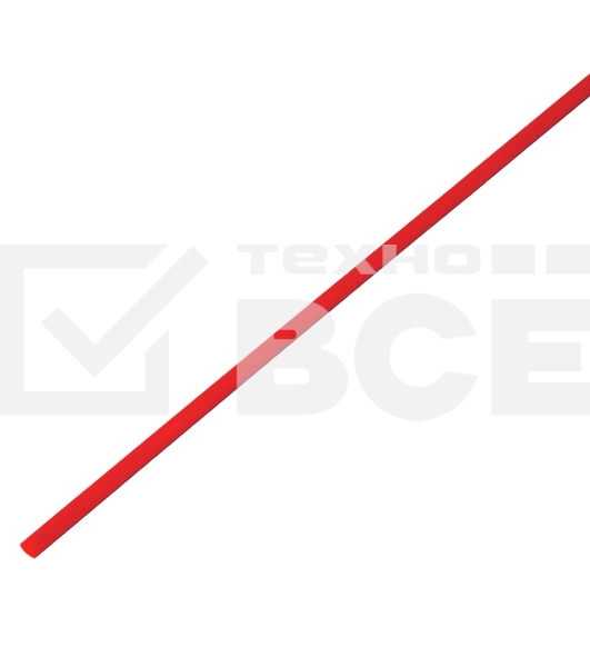 Трубка термоусаживаемая PROconnect ТУТ 3,0/1,5мм, красная, упаковка 50 шт. по 1м,