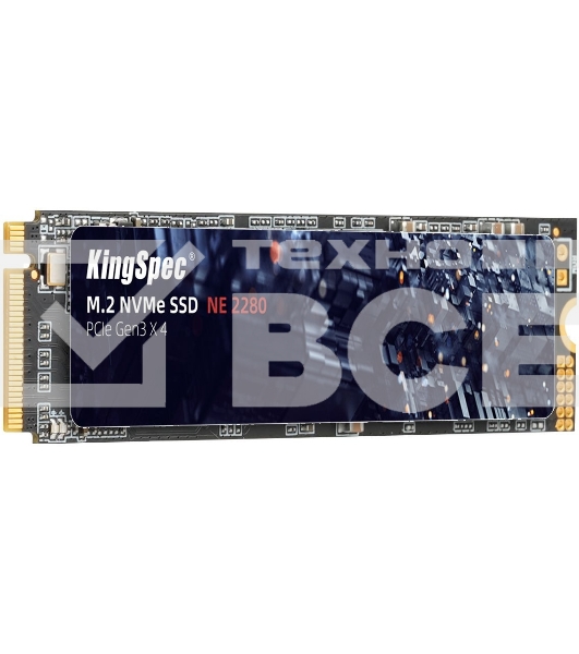 Накопитель SSD KingSpec NE-2TB, 2000GB, PCIe 3.0 x4, M.2 2280, NVMe, R/W 2400/1900