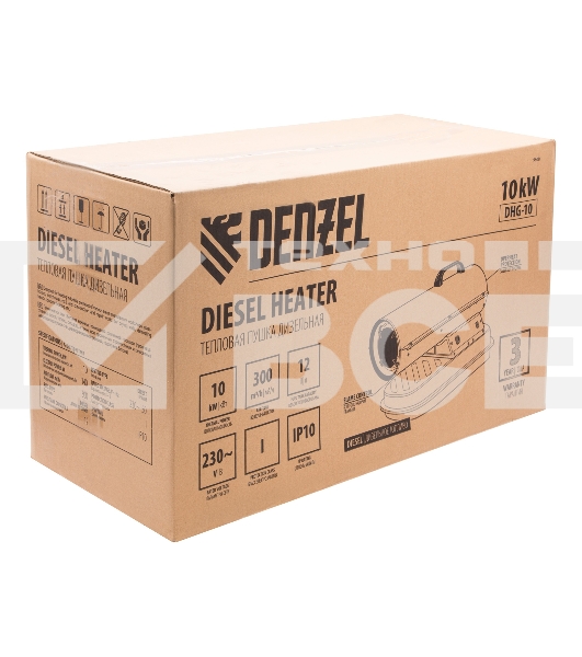 Дизельная тепловая пушка Denzel DHG-10, 10 кВт, 300 м3/ч, прямой нагрев