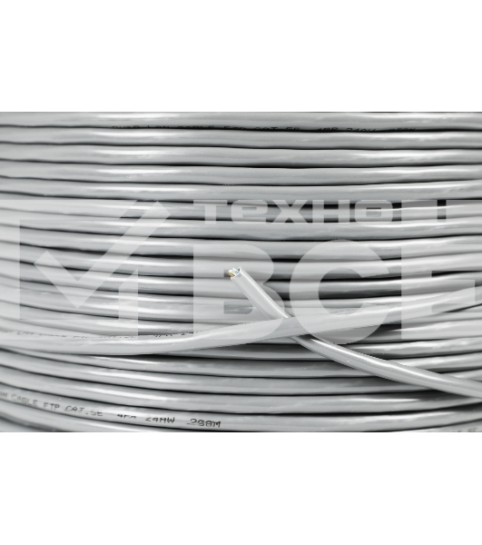 Кабель сетевой Ningbo FTP 4 пары cat5E solid 0.5мм Cu molded 305м серый