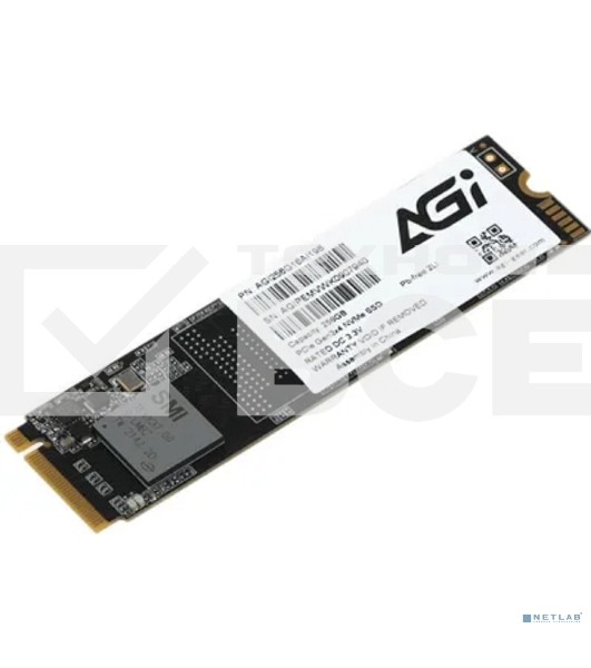 Накопитель SSD AGI AI198, 256Gb, PCIe 3.0 x4, M.2 2280, NVMe, R/W 1936/1217