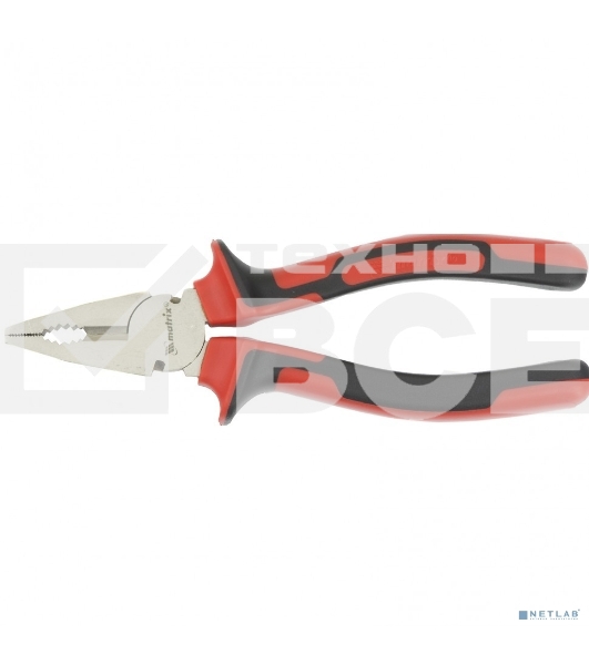 Плоскогубцы MATRIX NICKEL, 180 мм, никелированные, двухкомпонентные рукоятки 16904