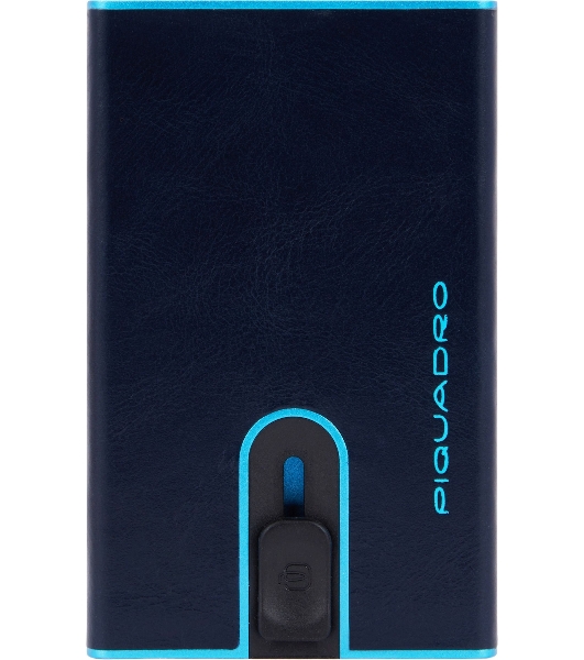 Чехол для кредитных карт Piquadro Blue Square PP4825B2BLR/BLU2, натур.кожа, темно-синий