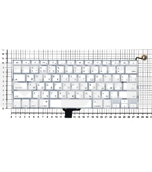 Клавиатура для ноутбука Apple Macbook A1342 2009/2010 белый 13,3