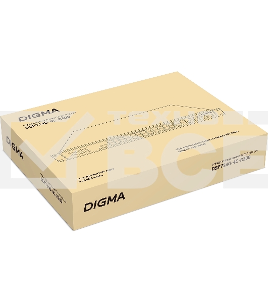 Коммутатор Digma DSP724G-4C-R300 (L2+) 24x1Гбит/с 4xКомбо(1000BASE-T/SFP) 24PoE 24PoE+ 300W управляемый