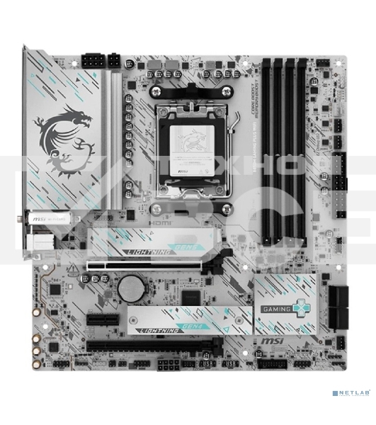 Материнская плата MSI B850M GAMING PLUS WIFI, AM5, AMD B850, 4xDDR5, 4xSATA, 2xM.2, 1xPCIe 5.0 x16, 1xPCIe 4.0 x4, 1xPCIe 3.0 x1, 1xDP, 1xHDMI, 1x5Gb LAN, Wi-Fi 7, Bluetooth 5.4, 3xUSB-C 10Gbps, 3xUSB-A 10Gbps, 3xUSB-A 5Gbps, 3x3.5 мм, 7.1, mATX