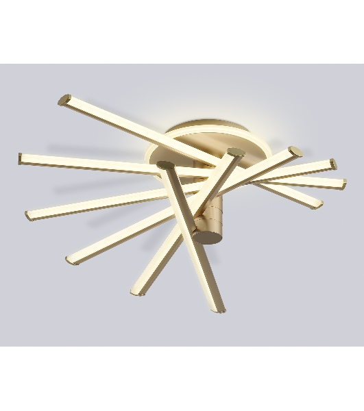 Потолочный светодиодный светильник Ambrella light FL6234 GD золото 96W 3000K-6400K 605*605*200 (ПДУ ИК)
