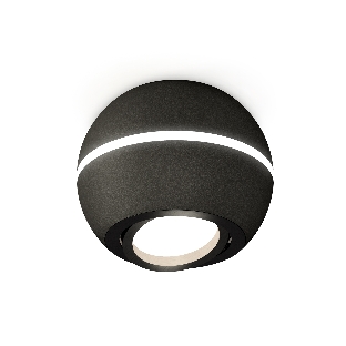 Светильник Ambrella Light XS1102020 SBK/PBK черный песок/черный полированный MR16 GU5.3 LED 3W 4200K (C1102, N7002)