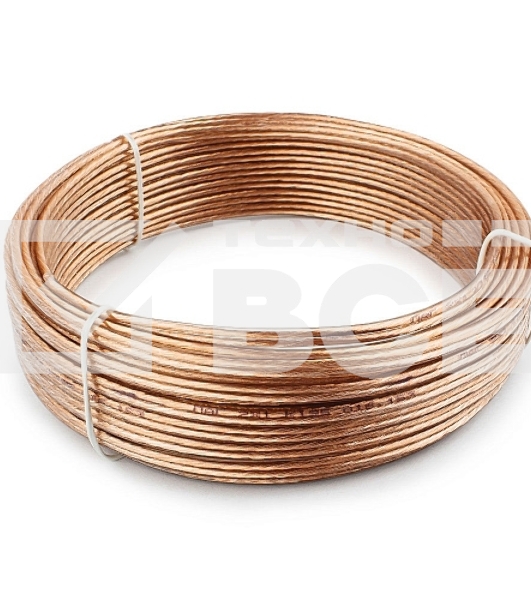 Акустический кабель Cablexpert CC-TC2x1,0-15M, прозрачный,  15 м, бухта