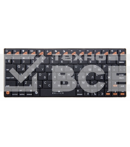 Клавиатура Oklick 840S беспроводная, Bluetooth, чёрный