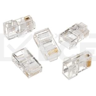 Коннектор Gembird Вилка RJ-45 LC-8P8C-001 (3-зубца)  кат.5e, для одножильного кабеля  (100 шт.)