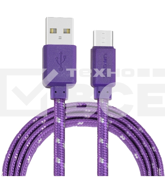 Кабель Crown USB - USB Type-C CMCU-3052C violet