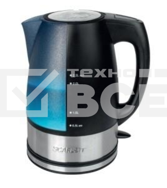 Чайник электрический Scarlett SC-1020 2.2л. 2200Вт черный (корпус: пластик)