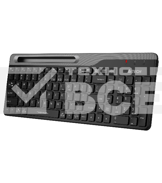 Клавиатура A4Tech Fstyler FBK25 беспроводная, USB, Bluetooth/Радиоканал, черный/серый
