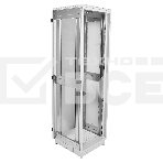 Шкаф телекоммуникационный напольный 42U (600x1000) дверь стекло (3 места), черный, фото6