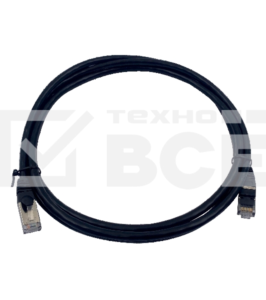 Патч-корд Buro STP 4 пары cat7 CCA molded 2м черный RJ-45 (m)-RJ-45 (m)