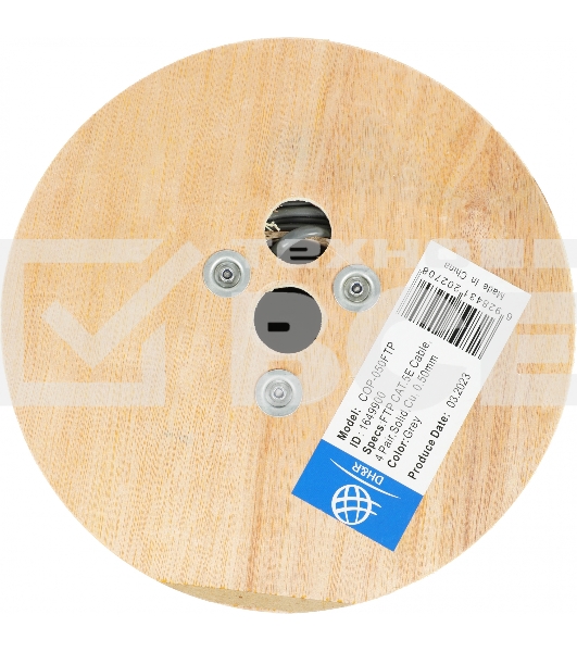 Кабель сетевой Ningbo FTP 4 пары cat5E solid 0.5мм Cu molded 305м серый