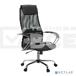 Кресло руководителя Бюрократ CH-608SL/BLACK TW-01 TW-11 черный, искусст.кожа/ткань, крестовина хром, спинка сетка, фото15